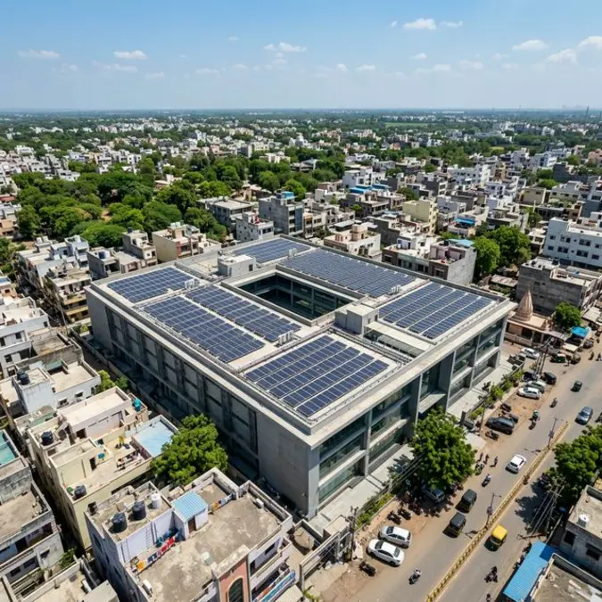Commercial rooftop solar installation in Assam